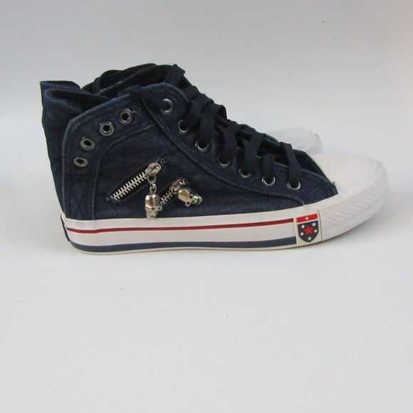 Guoan Star "Sport" Men's size 6 Hi Top Sneakers zipper sides - Picture 8 of 8